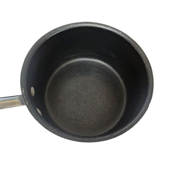 Paula Deen 2 Q`uart Saucepan with Matching Glass Lid Blue Speckled Cookware - Picture 4 of 6